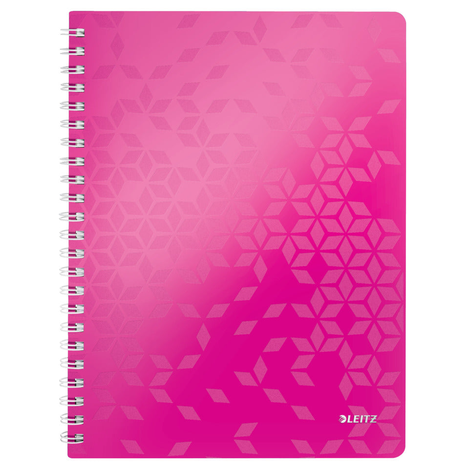 Collegeblock WOW, A4, PP, kariert, holzfrei, 80 Blatt, pink LEITZ 46380023 LEITZ 4638-00-23 kariert
