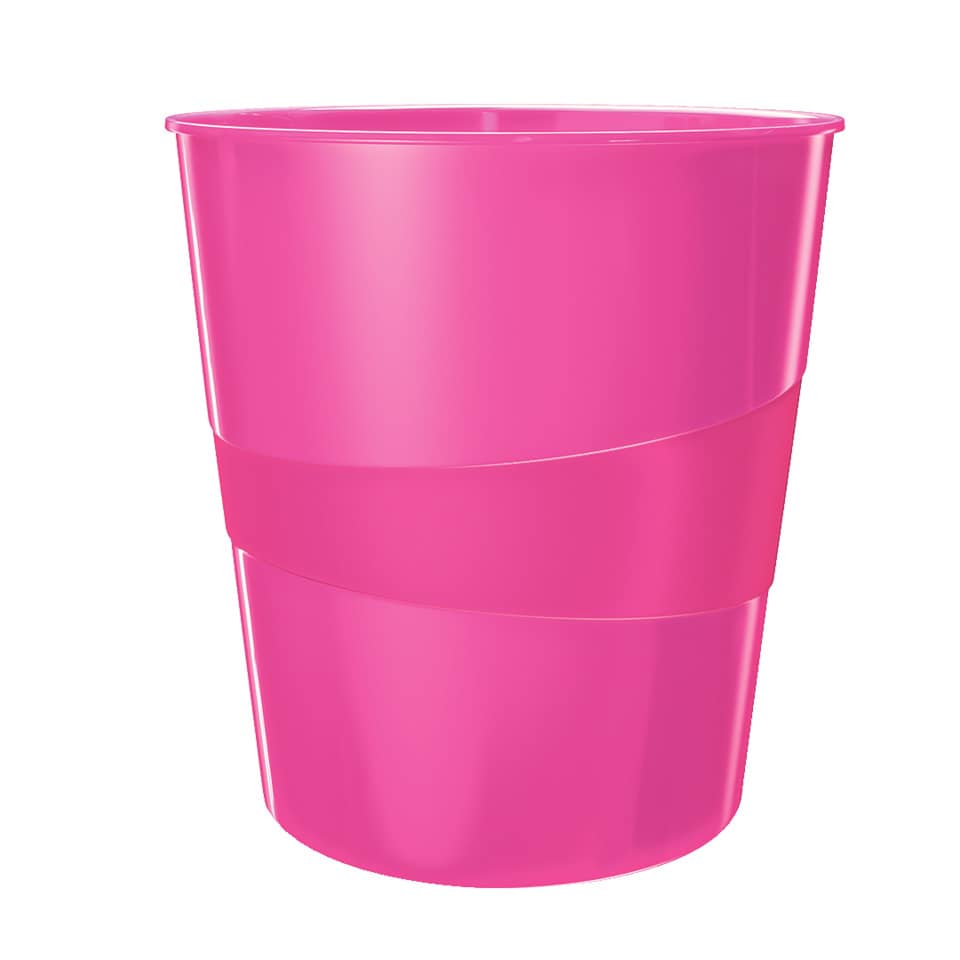 Papierkorb WOW, 15l, Polystyren, pink LEITZ 5278-10-23