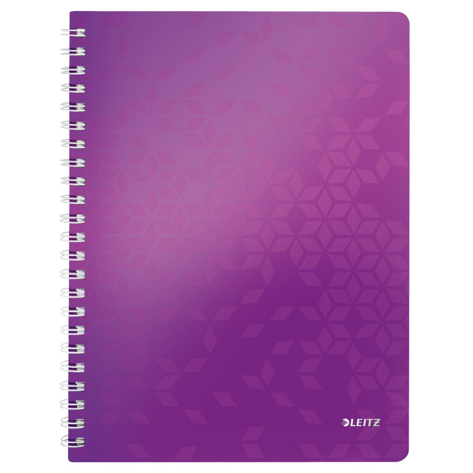 Collegeblock WOW, A4, PP, liniert, holzfrei, 80 Blatt, violett LEITZ 46370062 LEITZ 4637-00-62  80Bl liniert