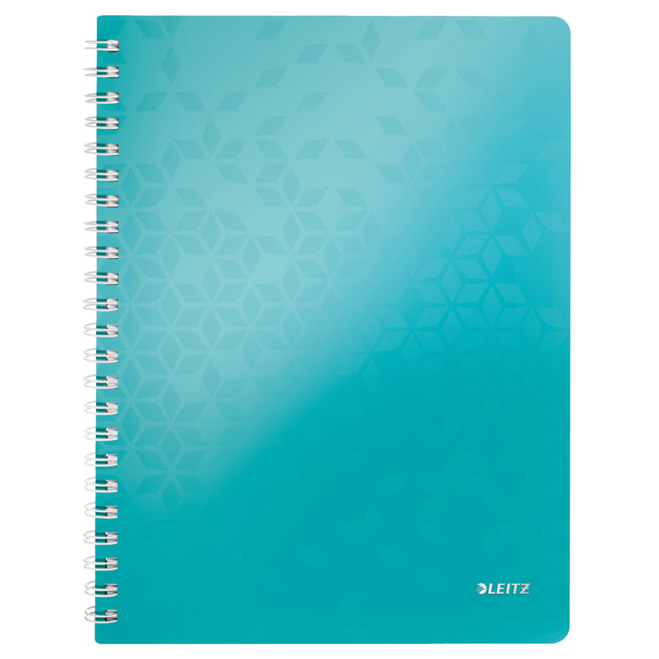 Collegeblock WOW, A4, PP, kariert, holzfrei, 80 Blatt, eisblau LEITZ 46380051 LEITZ 4638-00-51 kariert