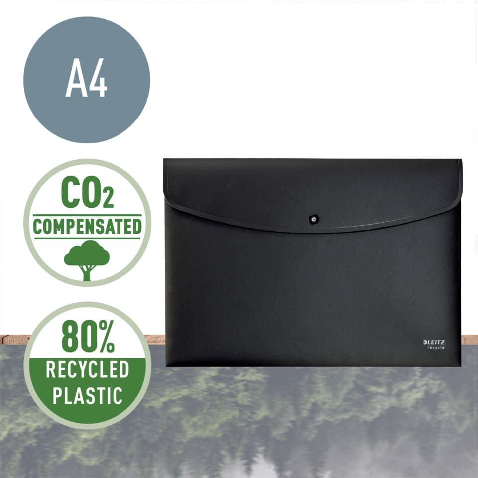 Sammelmappe Recycle, A4, PP, schwarz LEITZ 4678-00-95