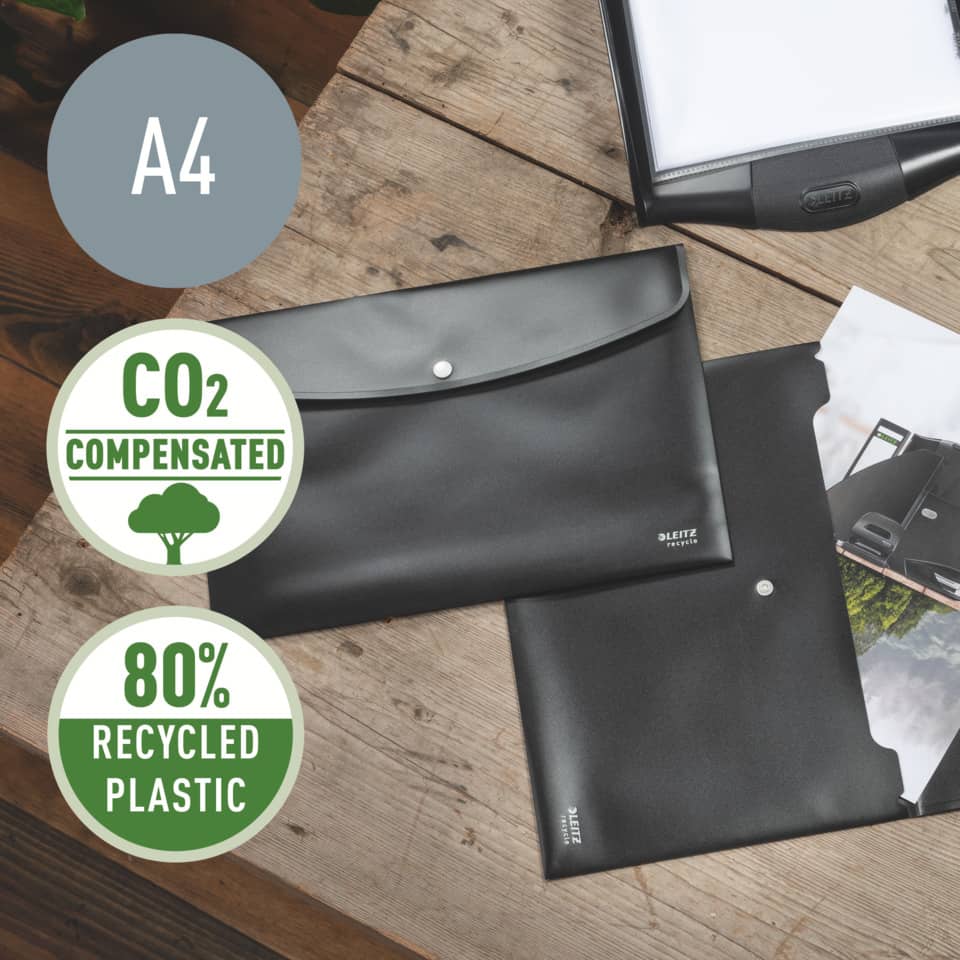 Sammelmappe Recycle, A4, PP, schwarz LEITZ 4678-00-95