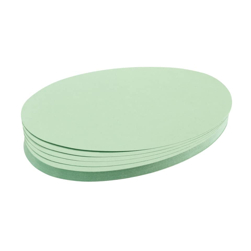 Moderationskarte Oval, 190 x 110 mm, Altpapier, 500 Stück, hellgrün FRANKEN UMZ111919 FRANKEN UMZ111919 500ST