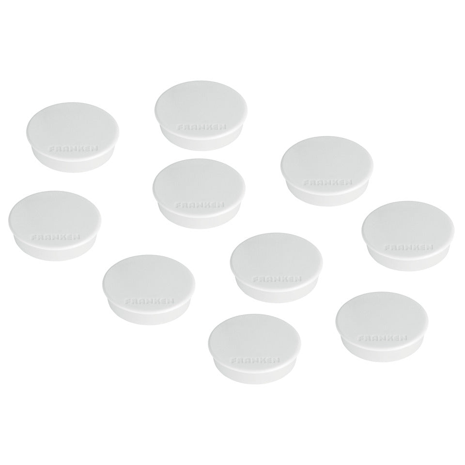 Magnet rund, 38 mm, 1500 g, 10 Stück, weiß FRANKEN HM3809 FRANKEN HM38 09 10ST