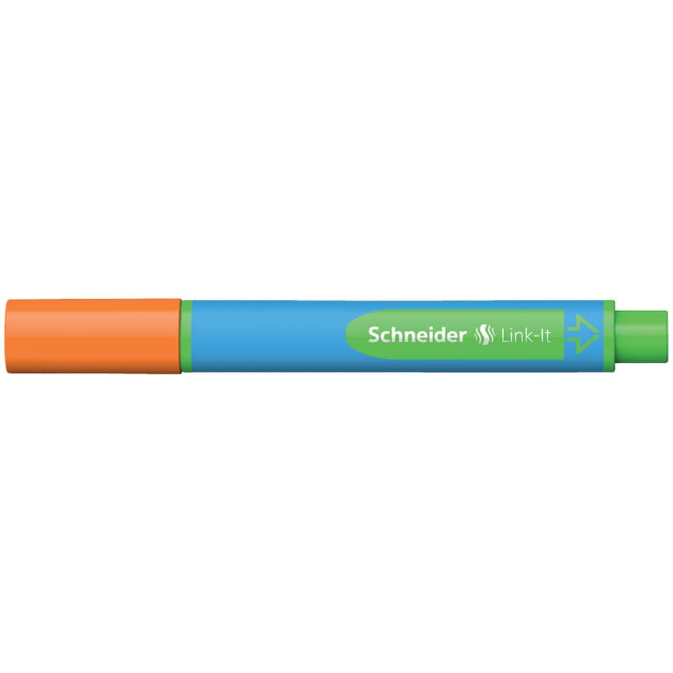 Kugelschreiber Slider Link-It, Kappenmodell, XB, orange, Schaftfarbe: cyan SCHNEIDER 50-154506 SCHNEIDER SN154506