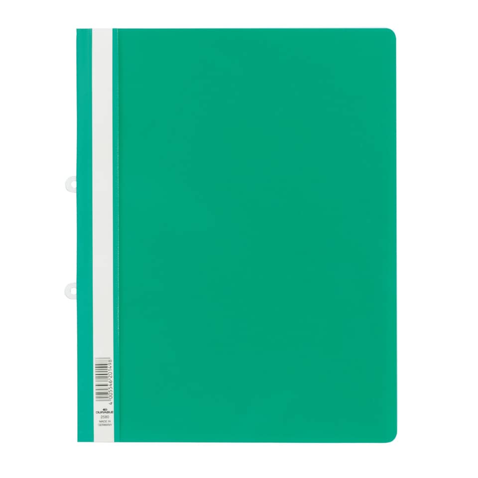 Sichthefter mit Abheftschieber, Hartfolie, 0,16 mm, DIN A4, 280 x 330 mm, grün DURABLE 2580 05 DURABLE 2580 05 A4  Plastik