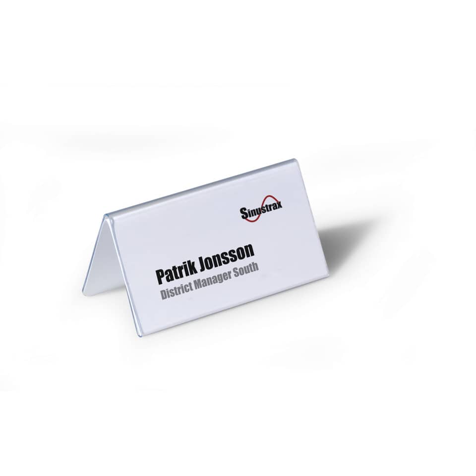 Tischschild, 63x150mm, 10 Stück, transparent DURABLE 8054 19 DURABLE 8054 19 61x150mm