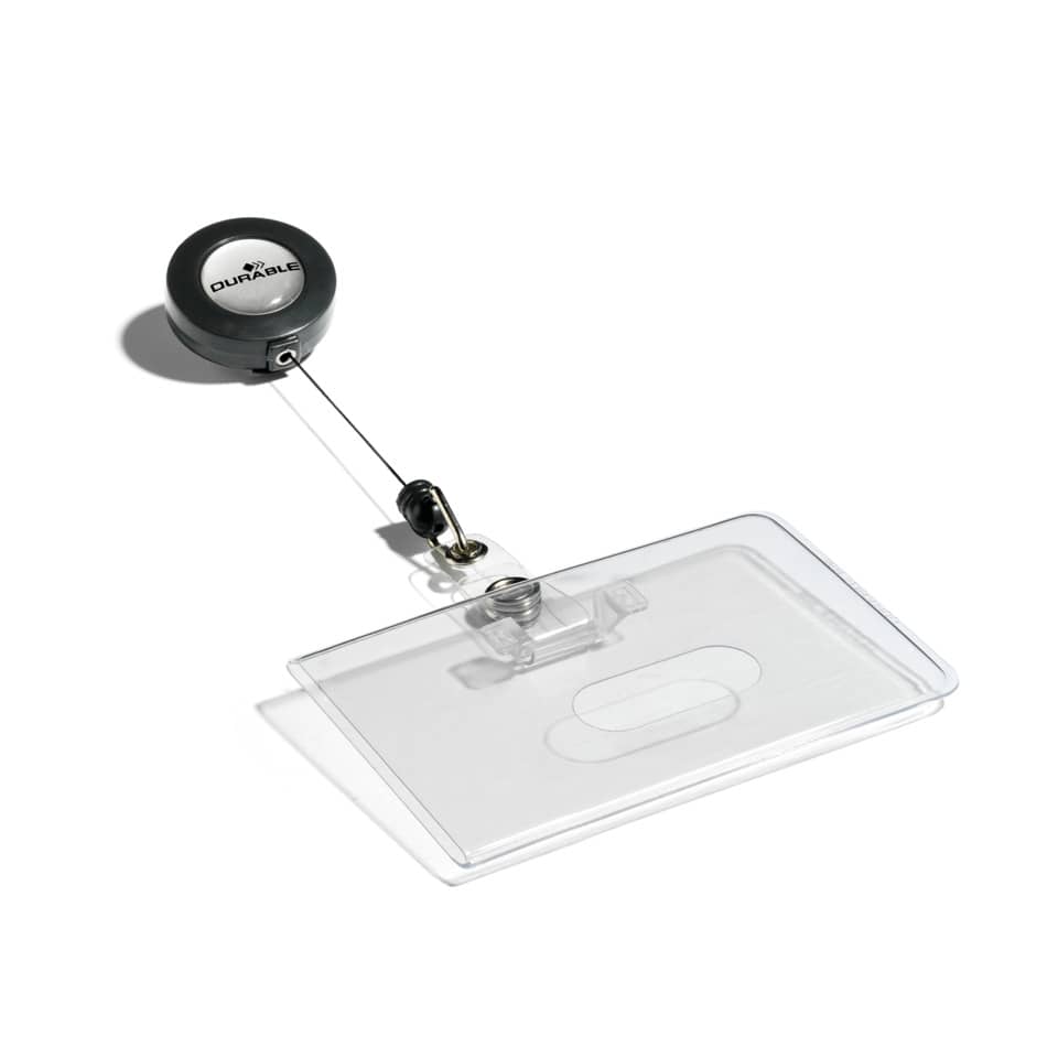 Namensschild mit Ausweiskartenhalten, transparent, 85 x 54 mm, 10 Stück DURABLE 8016 19 DURABLE 8016 19  10St