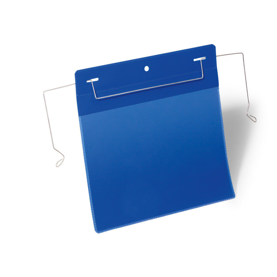 Drahtbügeltasche, A5 quer, dokumentenecht, 50 Stück, dunkelblau DURABLE 1752 07 DURABLE 1752 07 A5quer