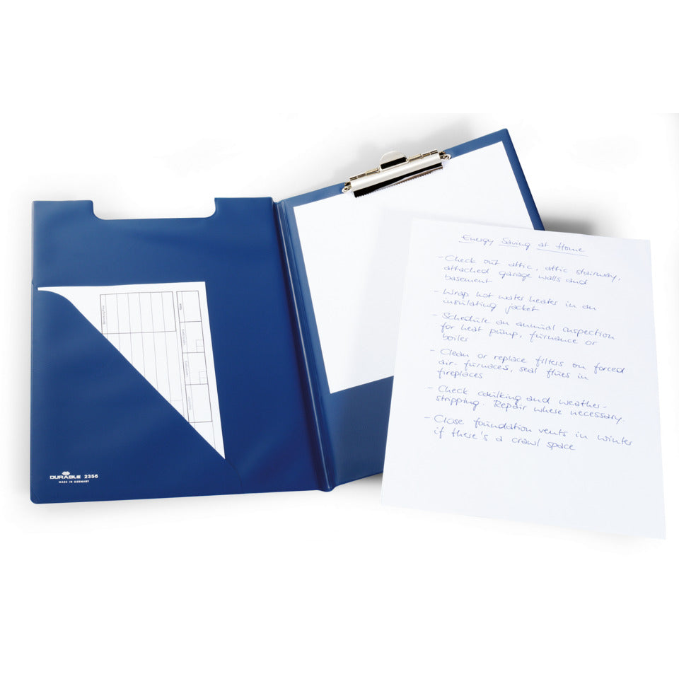 Klemmbrettmappe, A4, Plastik, blau DURABLE 2355 06
