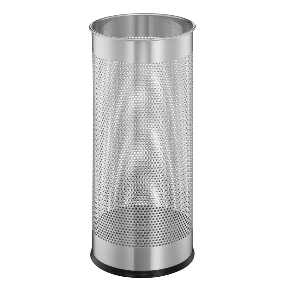 Schirmständer rund 28,5 METALL, 28,5 l, mit perforiertem Dekostreifen, metallic silber DURABLE 3350 23