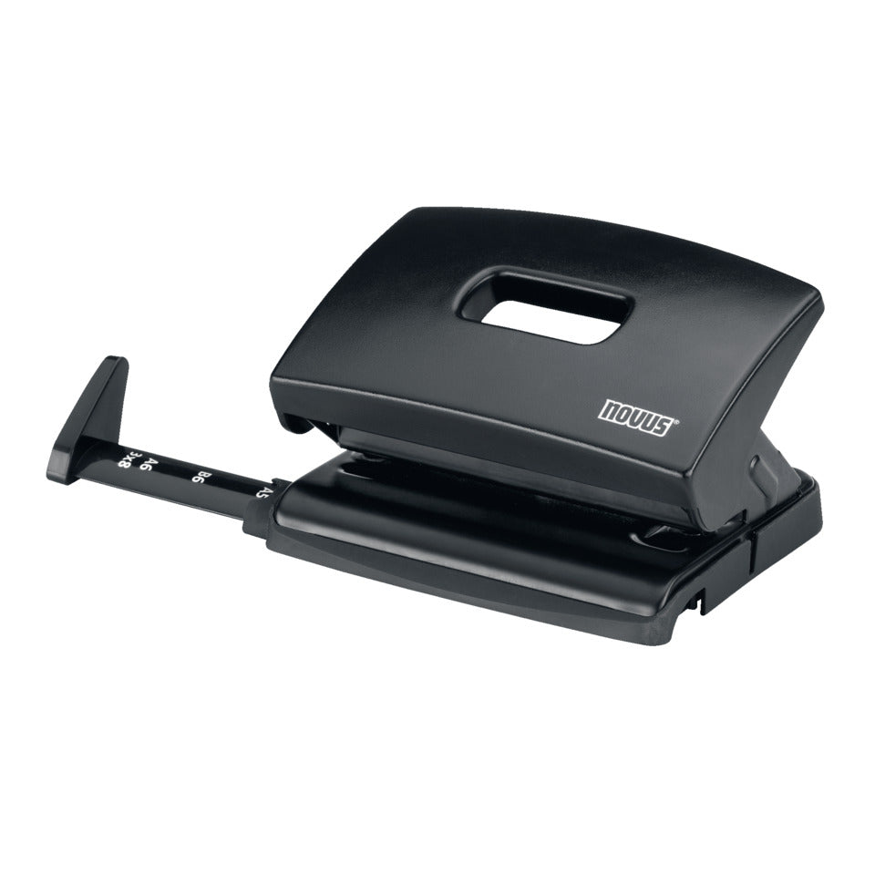 Locher C216, 16 Blatt, Anschlagschiene, Kunststoff, schwarz NOVUS 025-0378 NOVUS NV0250378 m.Schiene