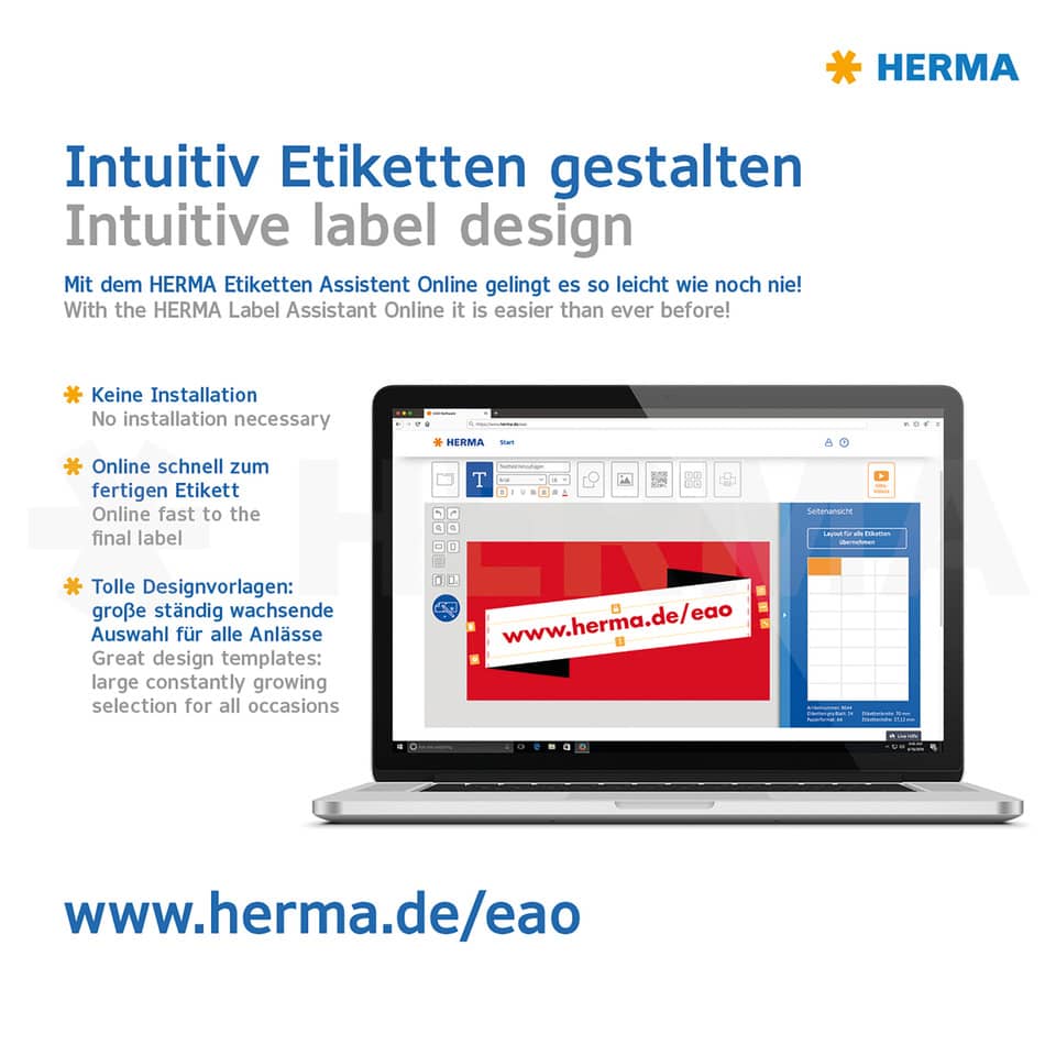 Folienetiketten stark haftend, 210x148mm, wetterfest, 20 Stück, weiß HERMA 9535 HERMA 9535 wetterf. 20 St. extra stark