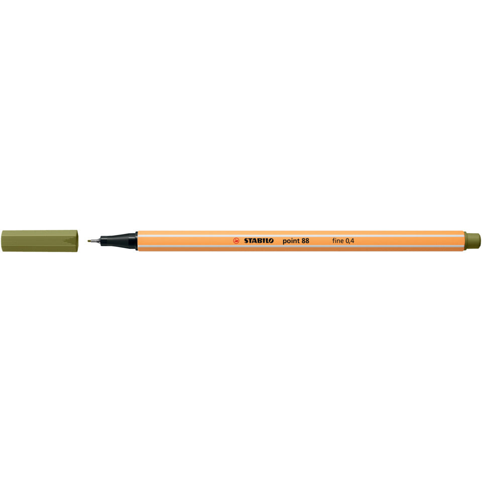 Fineliner point 88®, 0,4 mm, schlammgrün STABILO 88/37
