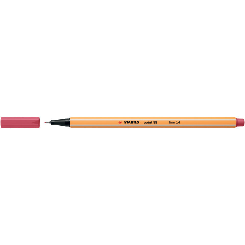Fineliner point 88®, 0,4 mm, erdbeerrot STABILO 88/49