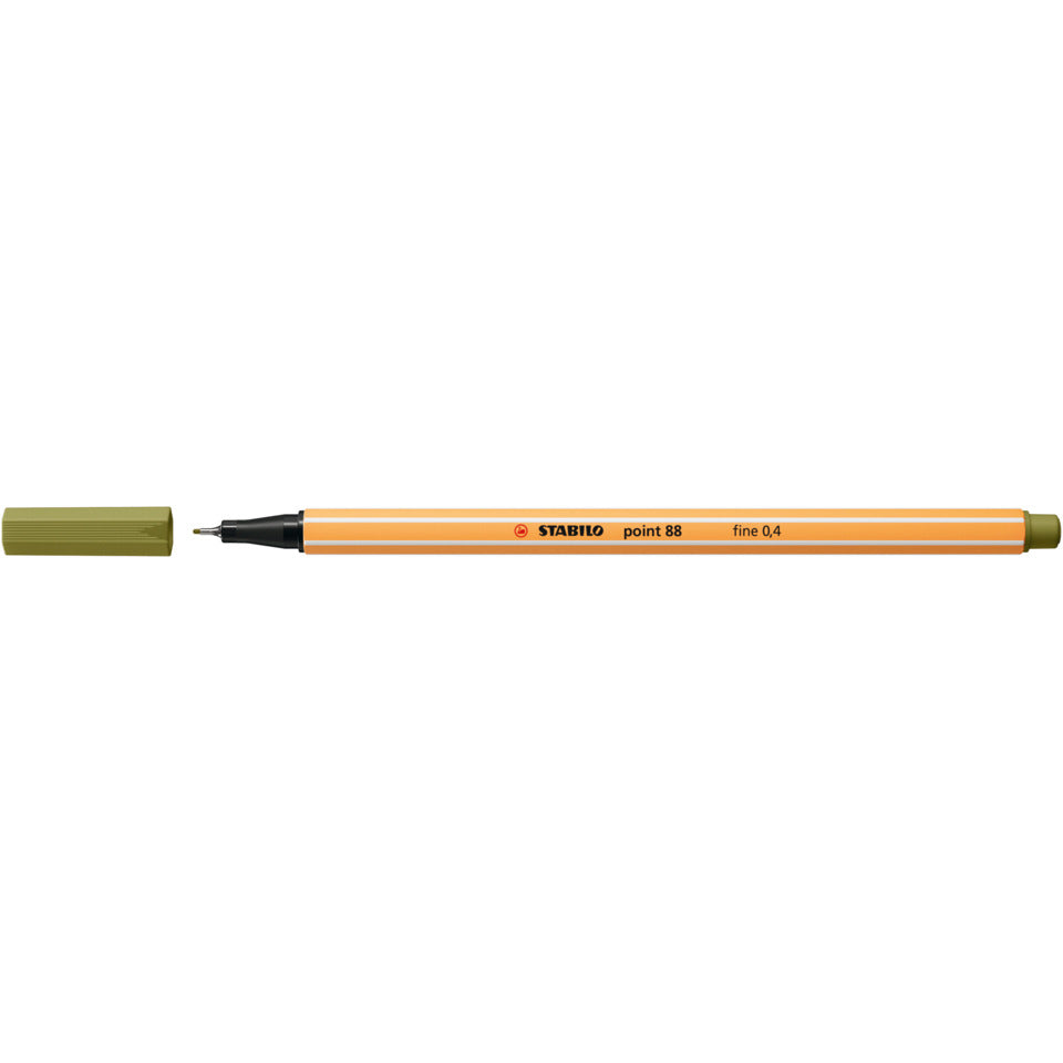 Fineliner point 88®, 0,4 mm, schlammgrün STABILO 88/37
