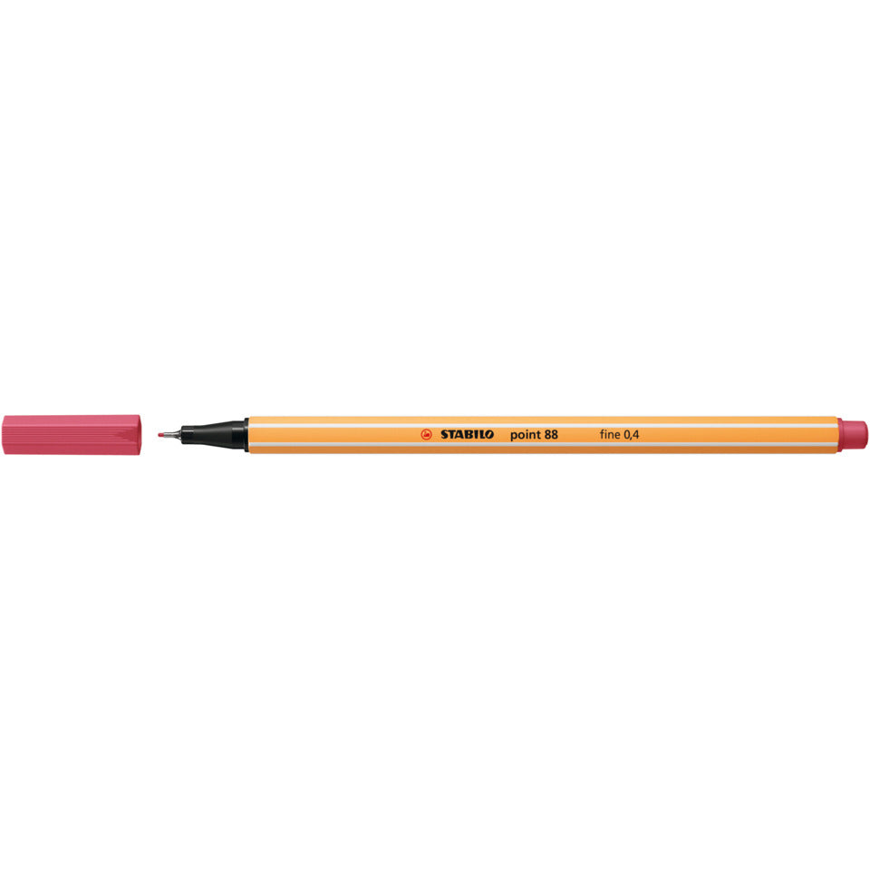 Fineliner point 88®, 0,4 mm, erdbeerrot STABILO 88/49