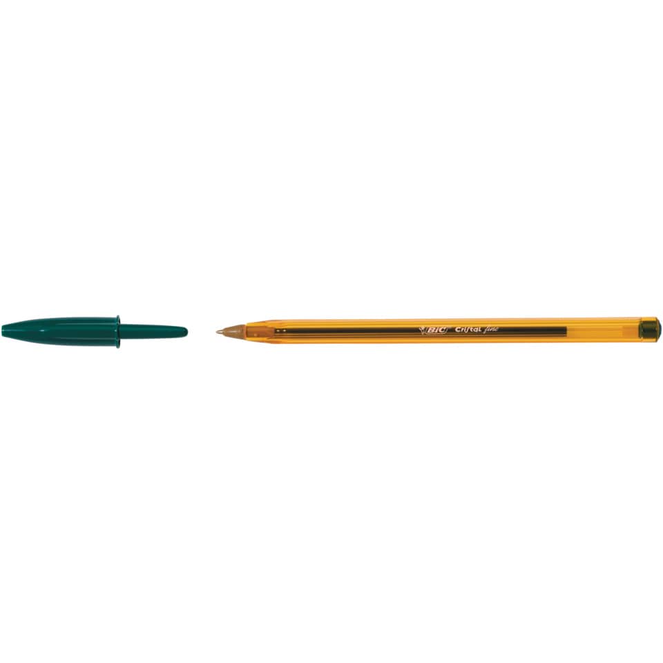 Kugelschreiber Cristal® Original fine, 0,35 mm, grün BIC 872729 BIC 872729 gelber Schaft