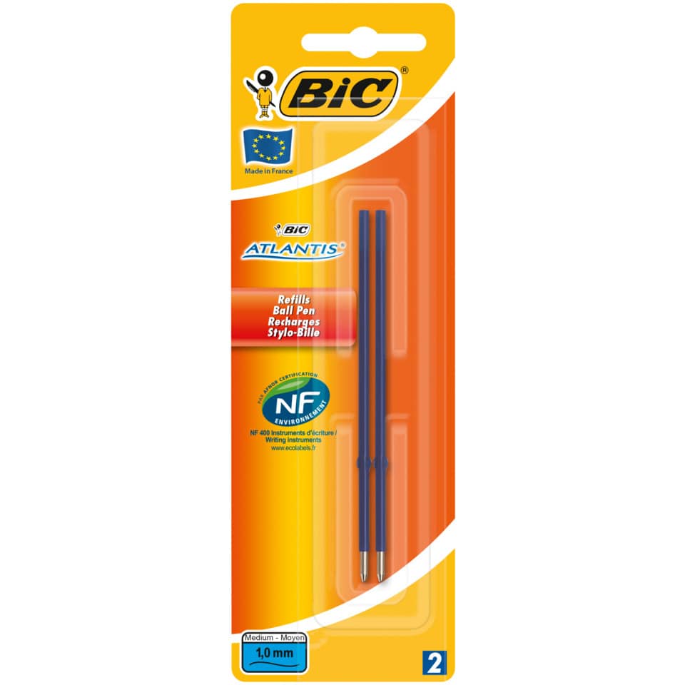 Kugelschreibermine IS1197, dokumentenecht, 0,4 mm, blau, Blister à 2 Stück BIC 893677 BIC 893677 1199990002