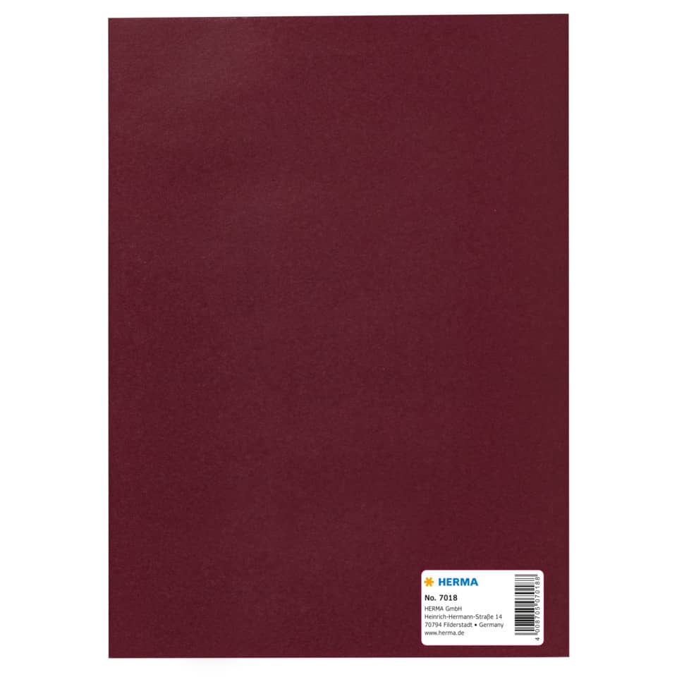 Heftschoner, A5, Papier, weinrot HERMA 7018 HERMA 7018 Papier