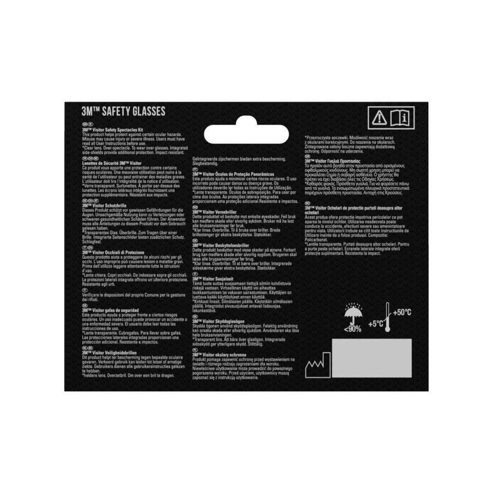 Schutzbrille, Überbrille, UV-Schutz, transparent, 1 Stück 3M VISC-1 3M VISC-1 Visitor C f. Brillen