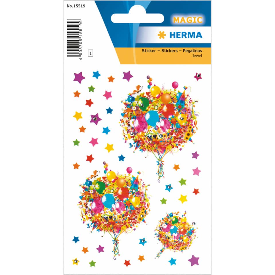 Sticker Blumenliebe mit Glitzersteinchen, 38 Stück HERMA 15519 HERMA 15519 m.Glitzersteinchen