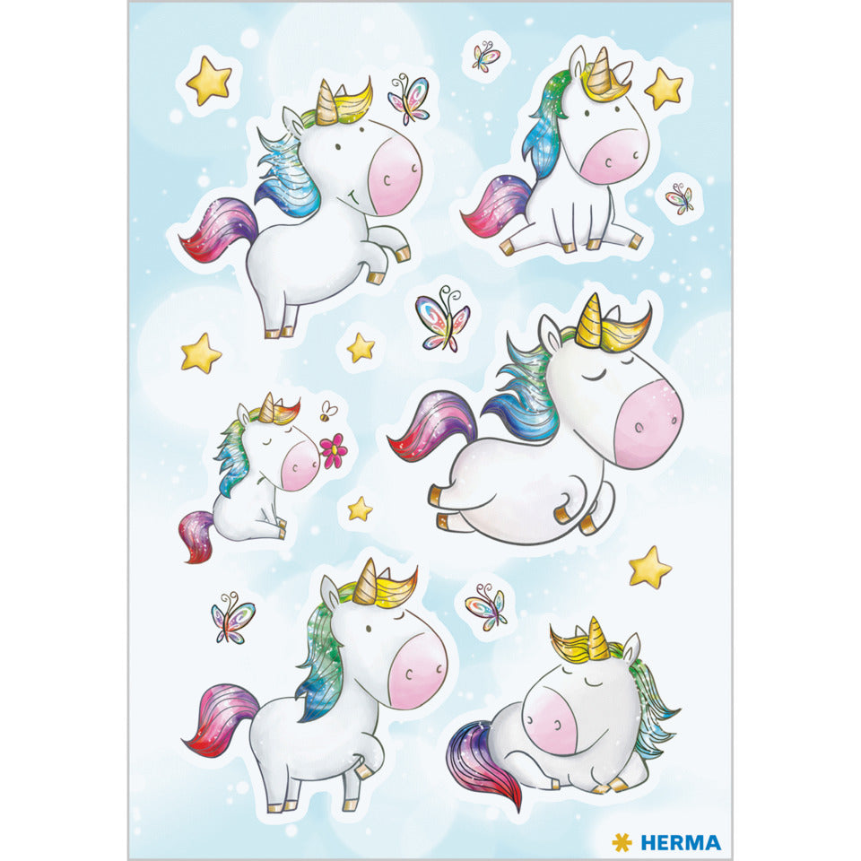 Sticker Einhorn Sternenstaub, Jewel, 6 Stück HERMA 15402 HERMA 15402 Jewel