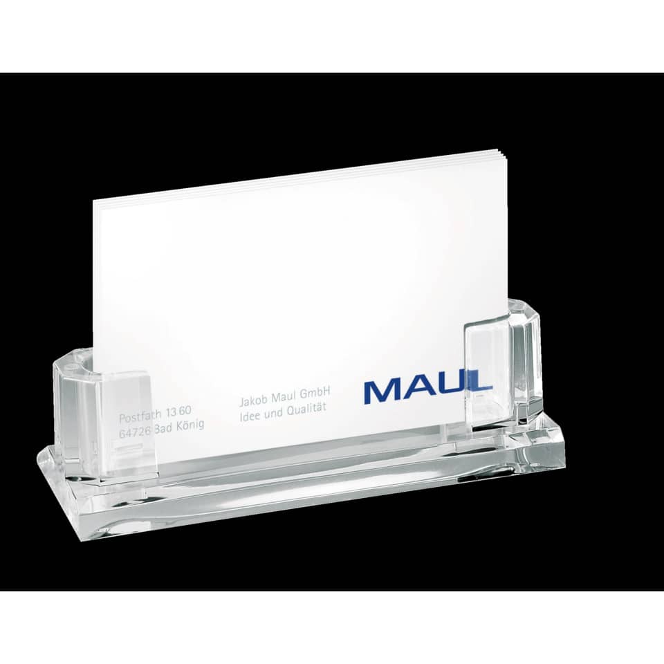 Visitenkartenhalter Acryl, 110 mm x 32 mm, glasklar MAUL 19594 05 MAUL 19594 05 11x4,4x3,2cm f. 35 Karten