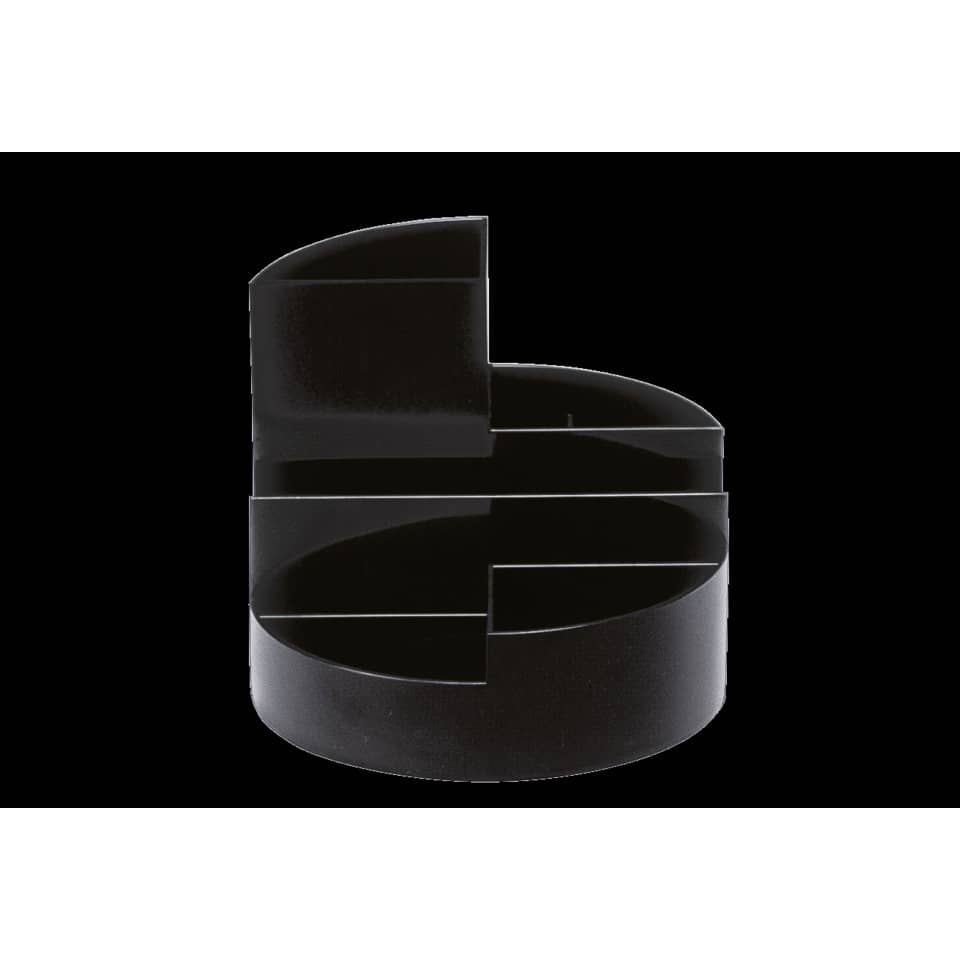 Butler 5 MAULrundbox, 6 Fächer, schlagfester ABS, 140 x 125 mm, schwarz MAUL 4117690 MAUL 41176 90