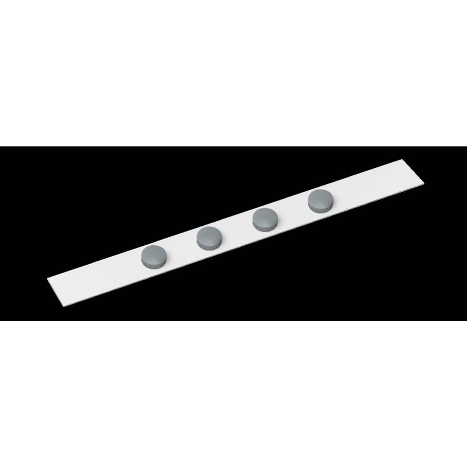 Ferroleiste MAULstandard inkl. 4 Magneten, selbstklebend, 100 x 5 cm, weiß MAUL 62072 02 MAUL 6207202 inkl.4 Magnete