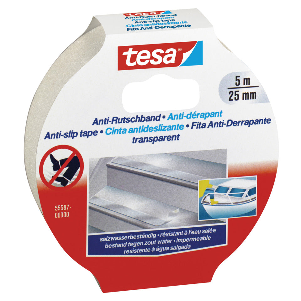 Antirutsch-Klebeband 5m x 25mm transparent TESA 55587-00000-00 TESA 55587-00000-11 transparent