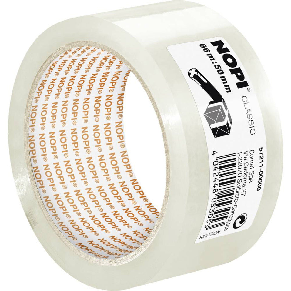 Packband Pack Classic, PP, 66 m x 50 mm, transparent NOPI 57211-00000-04 NOPI 57211-00000-04 Tesapack