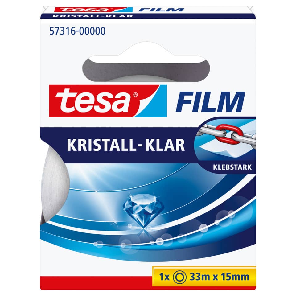 Klebefilm tesafilm® Kristall-Klar, PP, 33 m x 15 mm TESA 57316-00000-02 TESAFILM 57316