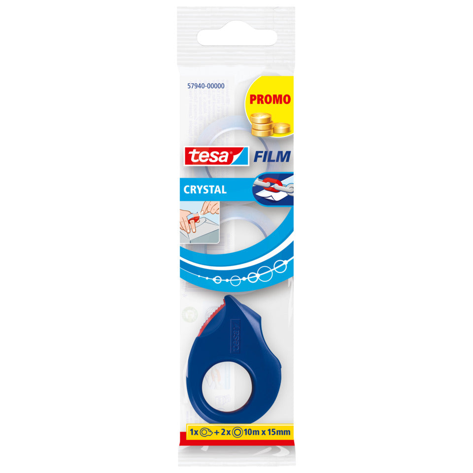 Handabrolle Mini+2 Rollen, 10mx15mm, transparent TESA 57940-0-1 TESA 57940-0-1 +2Rl Tesafilm