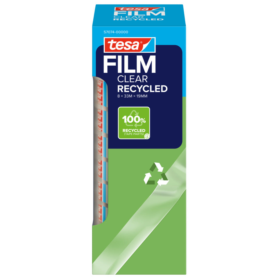 Klebefilm tesafilm® Eco&Clear, 33mx19mm, 8 Rollen, transparent TESA 57074-00000-01 TESA 57074-00000-01 Eco&Clear