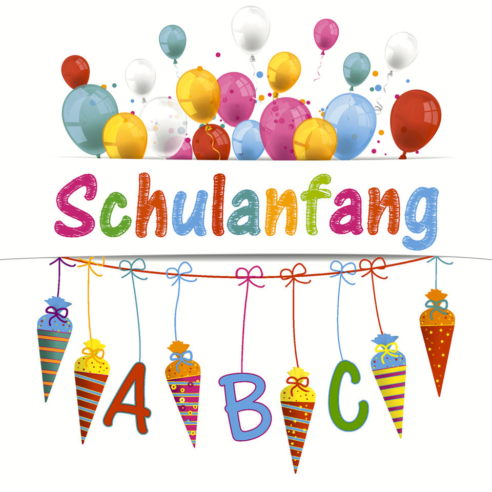 Motivserviette, Schulanfang, 33 x 33 cm, 3-lagig, 20 Stück PAPER+DESIGN 210220