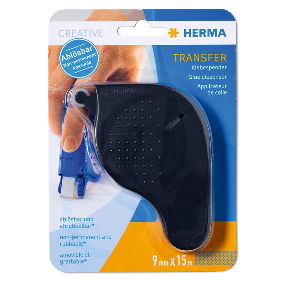 Klebespender Transfer ablösbar, 15mx9mm, schwarz HERMA 1060 HERMA 1060  schwarz