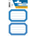 Etiketten permanent, 82x55mm, 12 Stück, blauer Rand, liniert HERMA 5714 HERMA 5714  12 Stück permanent