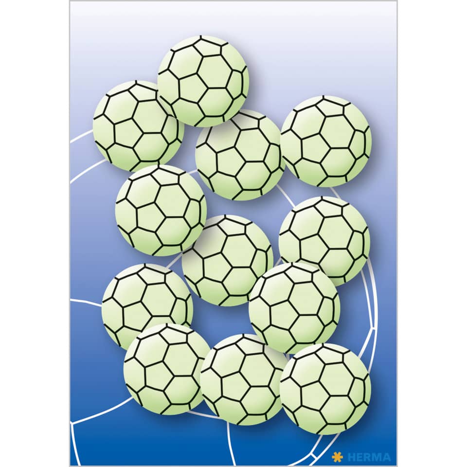 Leuchtsticker Fussball Mini, 12 Stück HERMA 15025 HERMA 15025  Mini 12 Stück