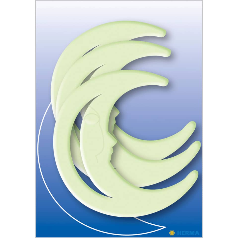 Leuchtsticker Mond, 3 Stück HERMA 15018