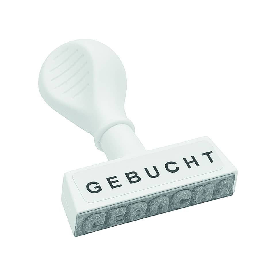 Stempel Text ''Gebucht'', 45x6mm WEDO 193 12 WEDO 193 12 45x6mm