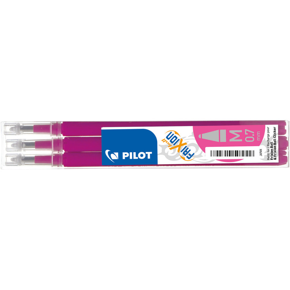 Tintenrollermine FriXion Ball/Clicker, 0,4mm, 3 Stück, pink PILOT BLS-FR7-P-S3 PILOT BLS-FR7-P-3 2261009F
