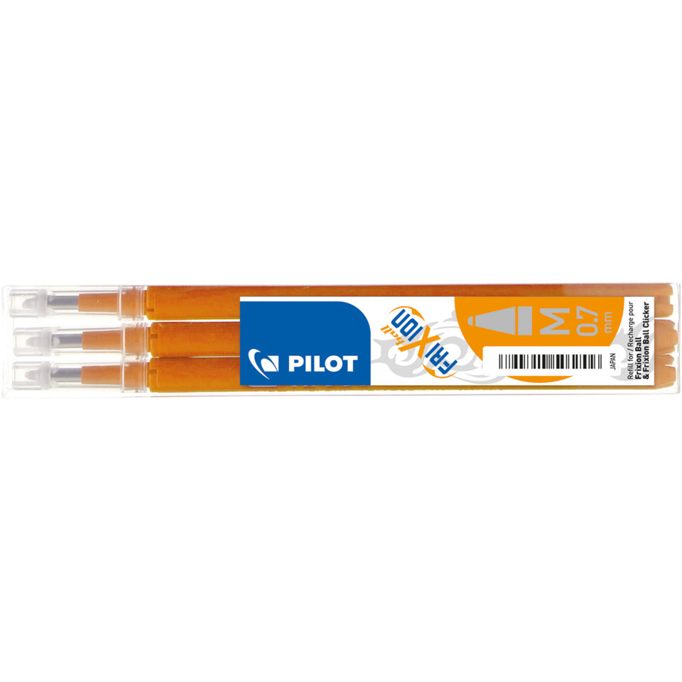 Tintenrollermine FriXion Ball/Clicker, 0,4mm, 3 Stück, orange PILOT BLS-FR7-O-S3 PILOT BLS-FR7-O-S3 2261006F