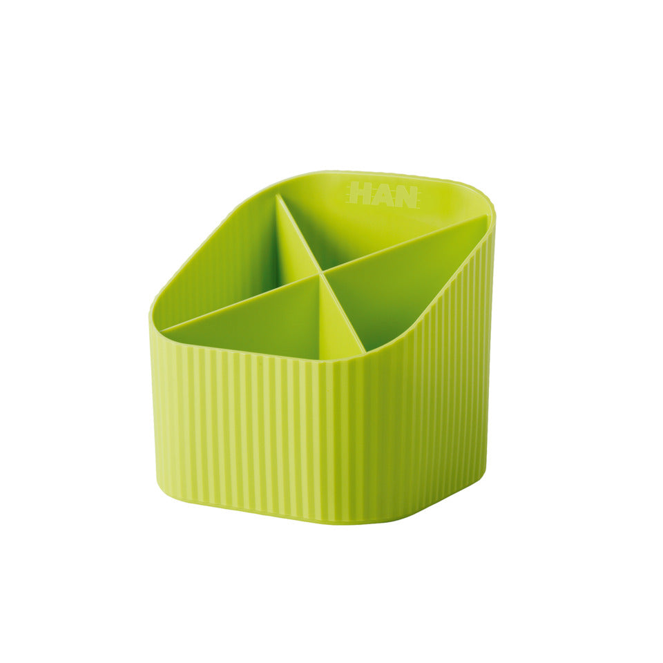 Schreibtischköcher Re-LOOP, 4 Fächer lemon HAN 17238-950D HAN 17238-950 4 Fächer