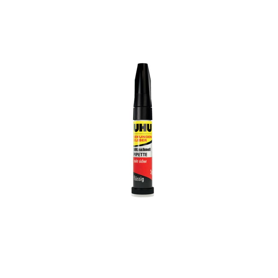 Sekundenkleber blitzschnell PIPETTE, Pipette mit 3 g UHU 45570 UHU 45570 blitzschnell