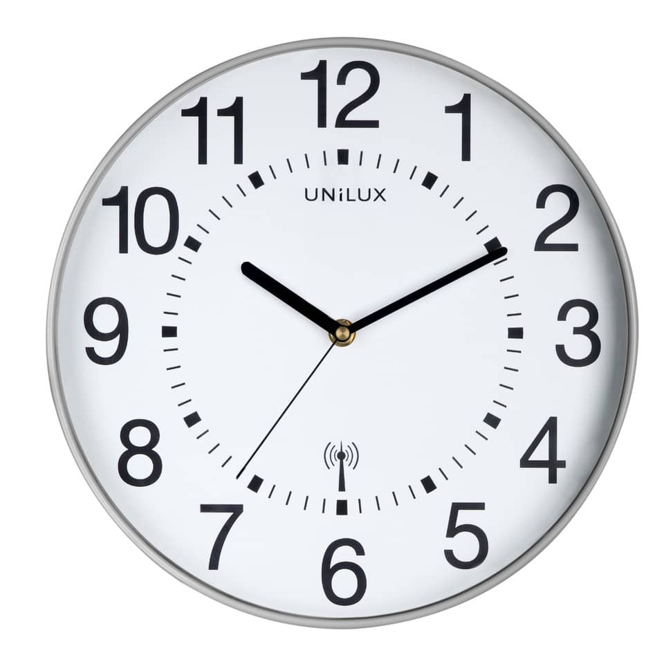 Wanduhr WAVE, Ø30cm, Funksteuerung, metallgrau UNILUX 400094562