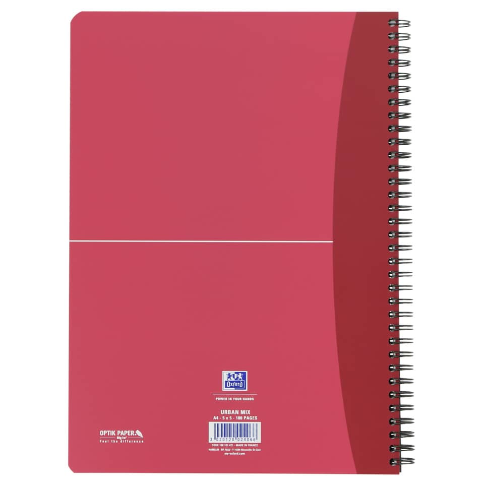 Spiralbuch Office Urban Mix, A4, 90 Blatt, kariert OXFORD 100101421 OXFORD 100101421 Office ECF
