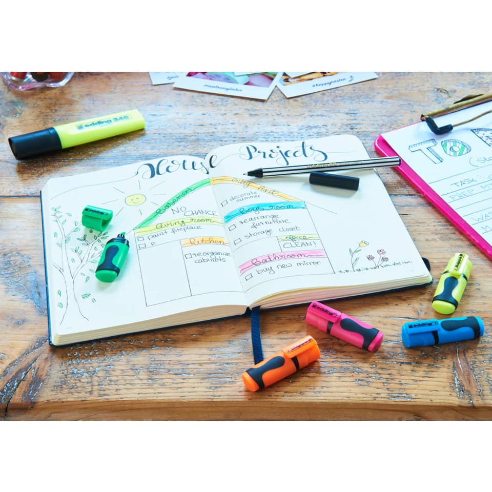 Textmarker 7 mini, 1-3mm, 4 Stück, sortiert EDDING 4-7-4 EDDING 4-7-4 mini 4ST