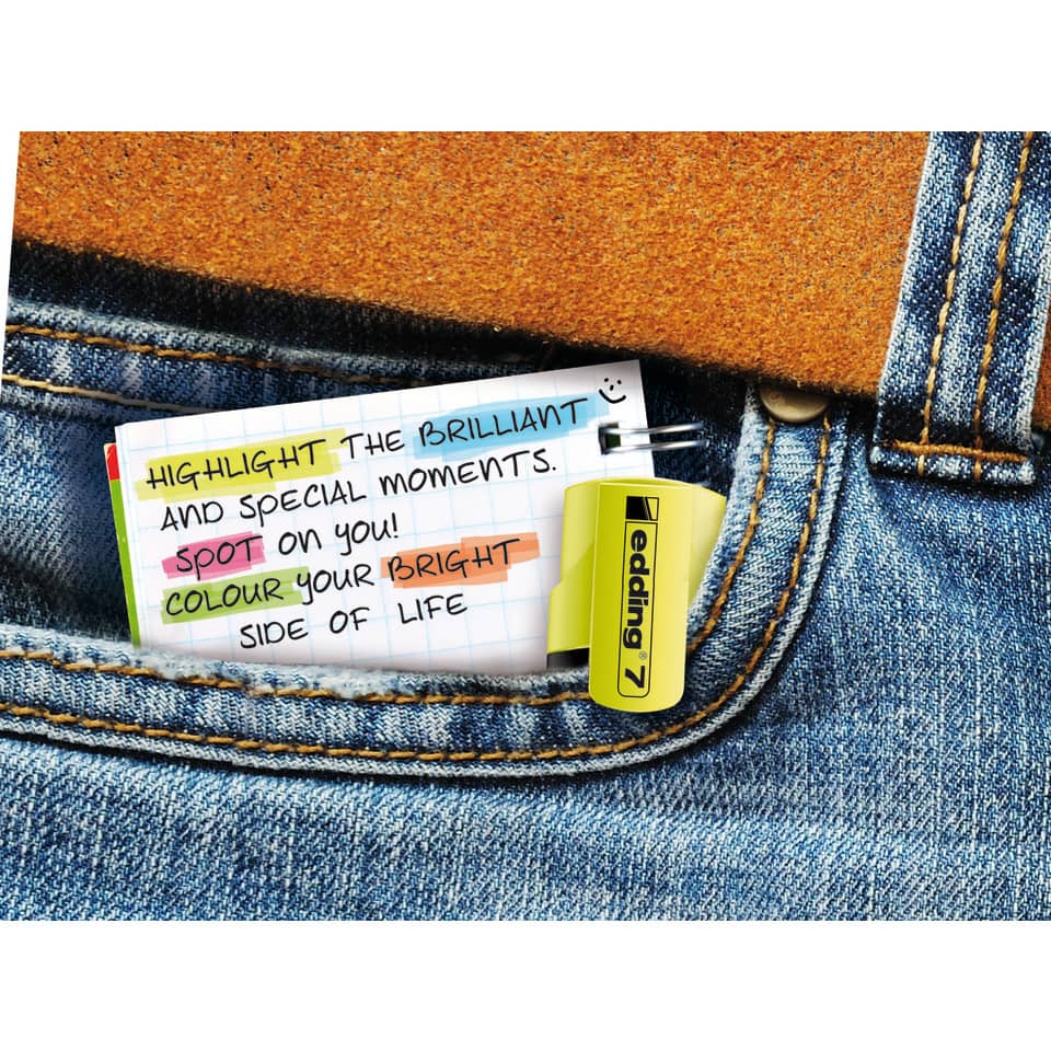 Textmarker 7 mini, 1-3mm, 4 Stück, sortiert EDDING 4-7-4 EDDING 4-7-4 mini 4ST