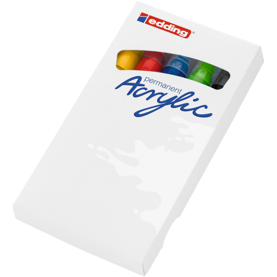 Acrylmarker 5100 Basic Set, Rundspitze, 2-3mm EDDING 5100-5 EDDING 5100-5 Rundspitze